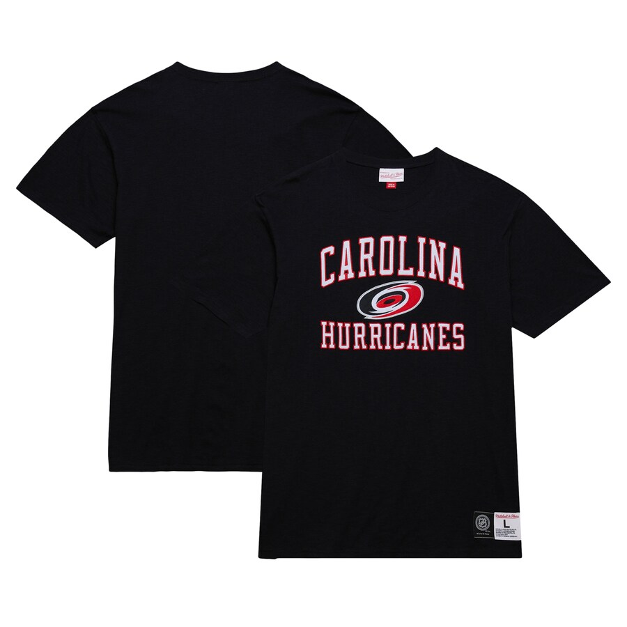 Men's Carolina Hurricanes Mitchell & Ness Black Legendary Slub T-Shirt - Puhuasuan