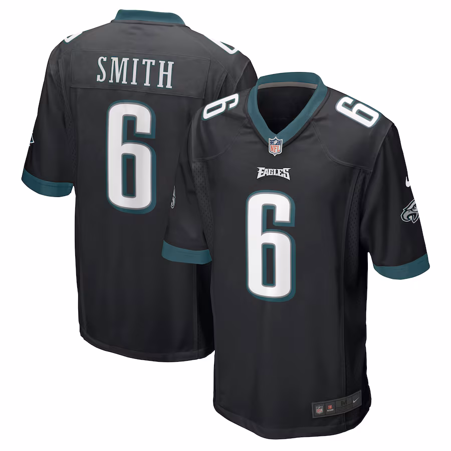 Men's Philadelphia Eagles DeVonta Smith Nike Black Game Jersey - Puhuasuan