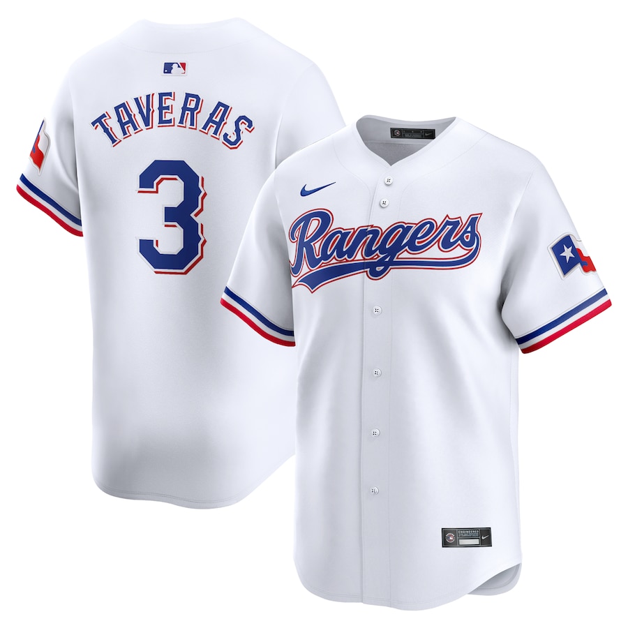Men's Texas Rangers Leody Taveras Nike White Home Limited Player Jersey - Puhuasuan