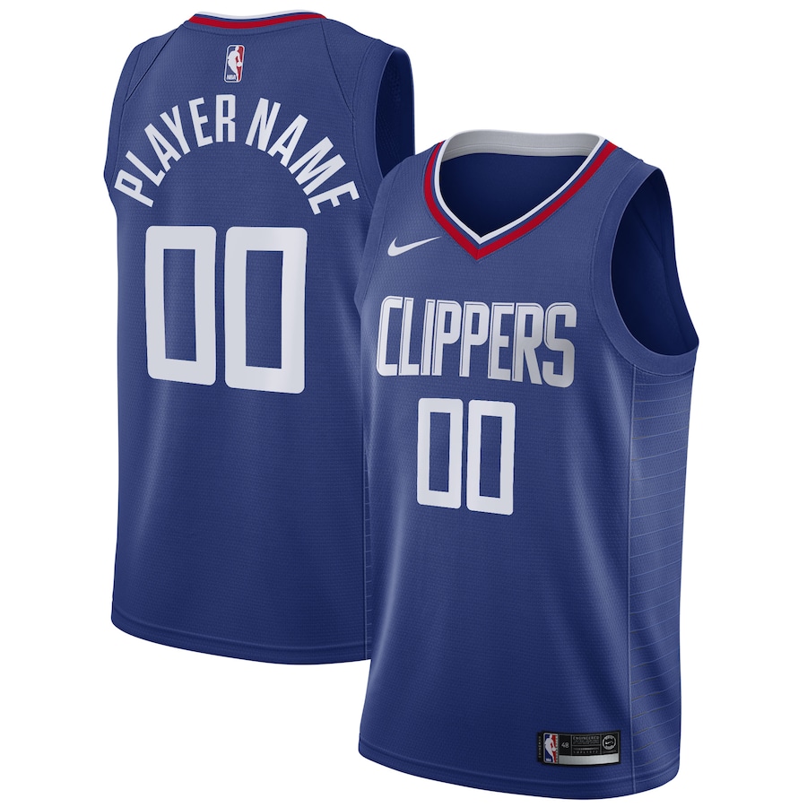 Men's LA Clippers Nike Royal 2020/21 Swingman Custom Jersey - Icon Edition - Puhuasuan