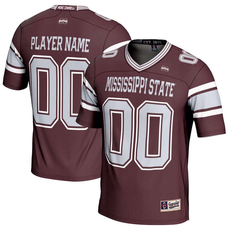 Mississippi State Bulldogs GameDay Greats Youth NIL Pick-A-Player Football Jersey - Maroon - Puhuasuan
