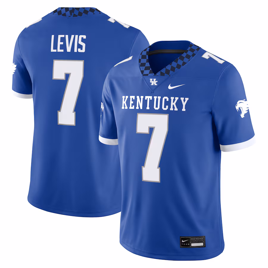 Men's Nike Will Levis Royal Kentucky Wildcats Player Game Jersey - Puhuasuan