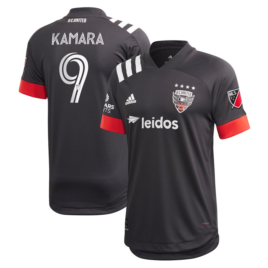 Men's D.C. United Ola Kamara adidas Black 2020 Primary Authentic Jersey - Puhuasuan