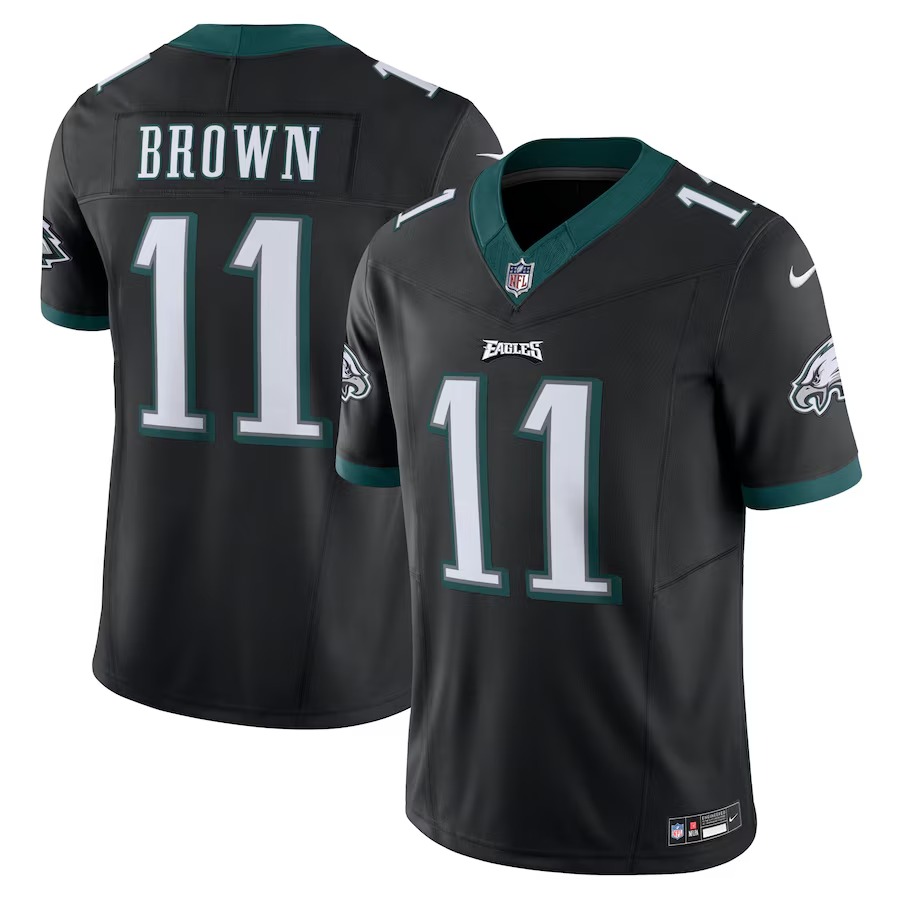 Men's Philadelphia Eagles A.J. Brown Nike Black Vapor F.U.S.E. Limited Jersey - Puhuasuan