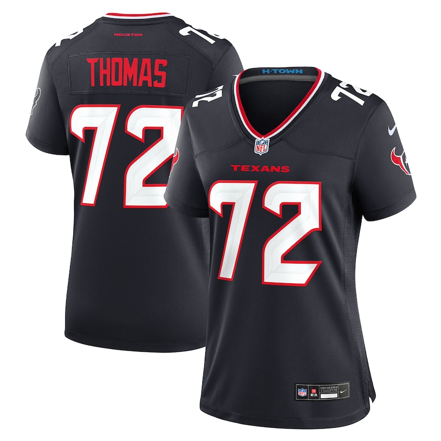 Women's Houston Texans Jaylon Thomas Nike Navy Team Game Jersey - Puhuasuan