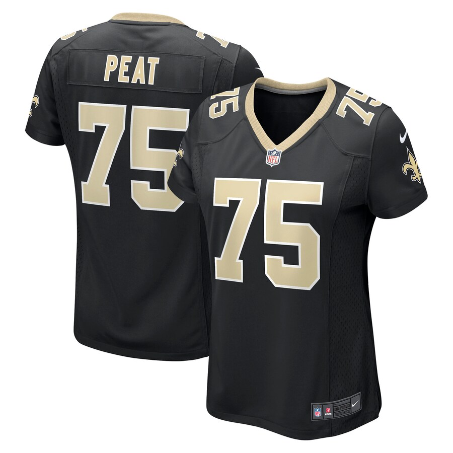 Women's New Orleans Saints Andrus Peat Nike Black Game Jersey - Puhuasuan