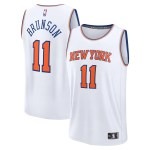 Men's New York Knicks Jalen Brunson Fanatics White Fast Break Replica Player Jersey - Association Edition - Puhuasuan