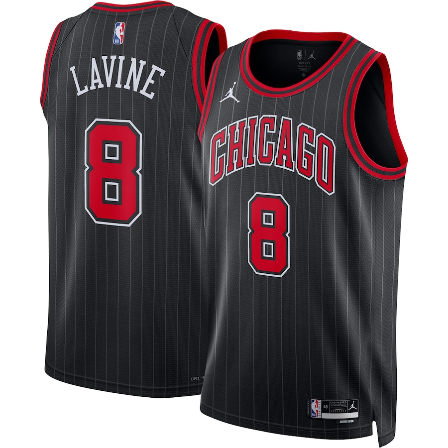 Unisex Chicago Bulls Zach LaVine Jordan Brand Black Swingman Jersey - Statement Edition - Puhuasuan