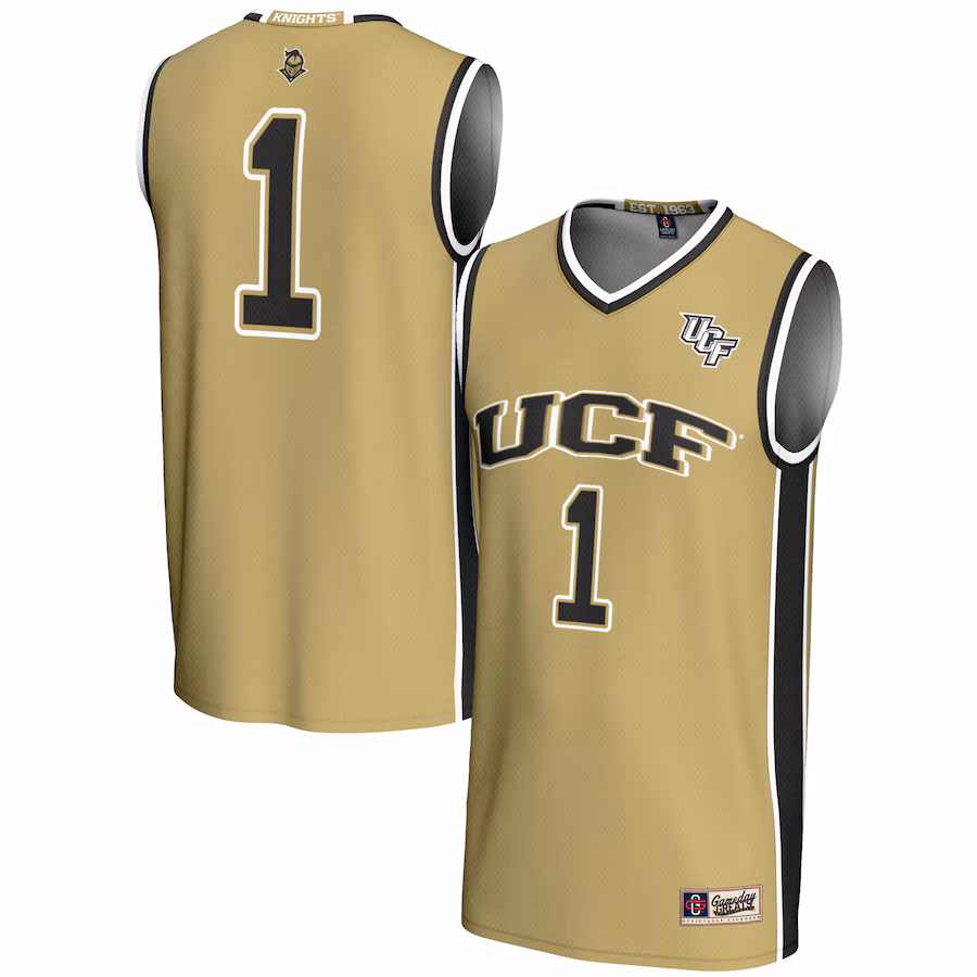 Unisex GameDay Greats #1 Gold UCF Knights Lightweight Basketball Jersey - Puhuasuan