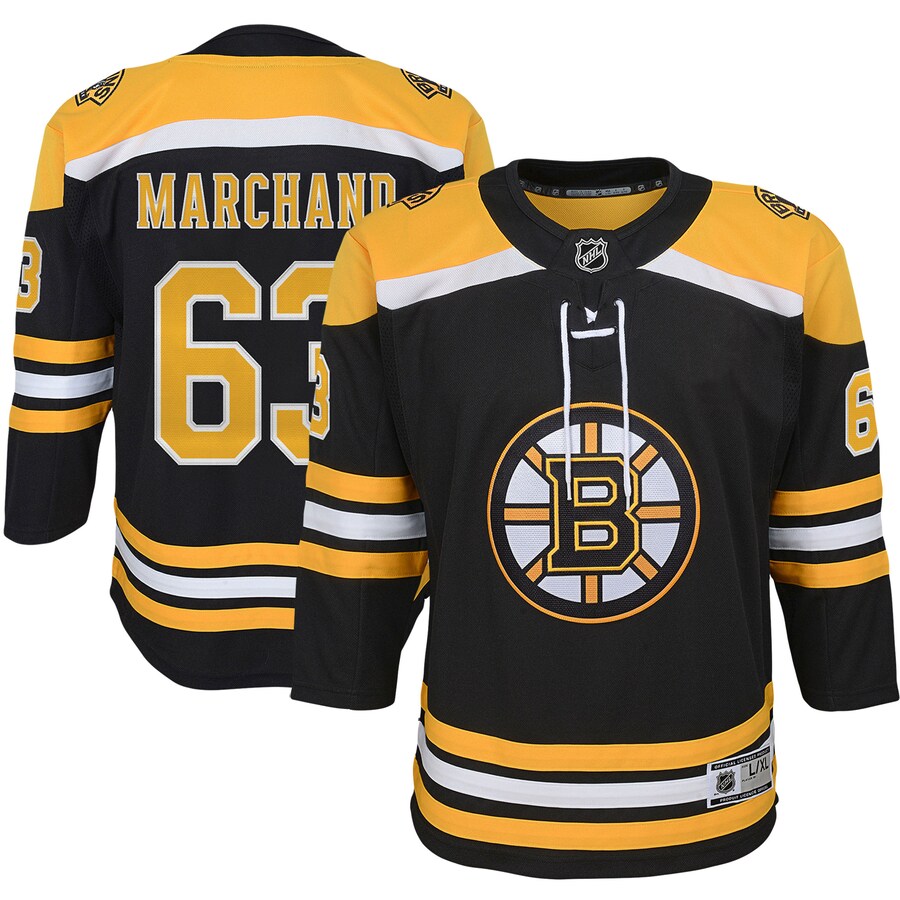 Youth Boston Bruins Brad Marchand Black Home Premier Player Jersey - Puhuasuan