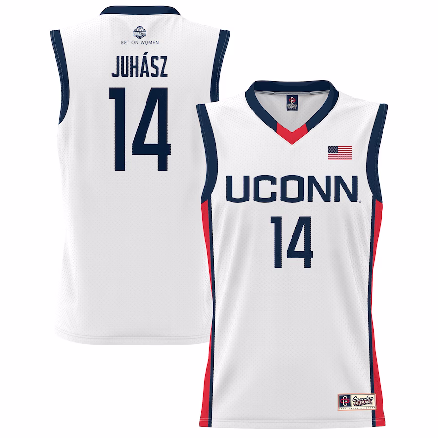 Dorka Juhasz UConn Huskies GameDay Greats Youth Lightweight Basketball Alumni Jersey - White - Puhuasuan