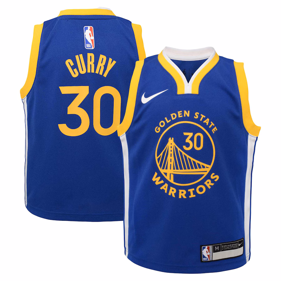 Preschool Golden State Warriors Stephen Curry Nike Royal Dri-FIT Swingman Player Jersey - Icon Edition - Puhuasuan