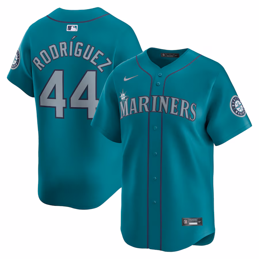 Men's Seattle Mariners Julio Rodríguez Nike Aqua Alternate Limited Player Jersey - Puhuasuan