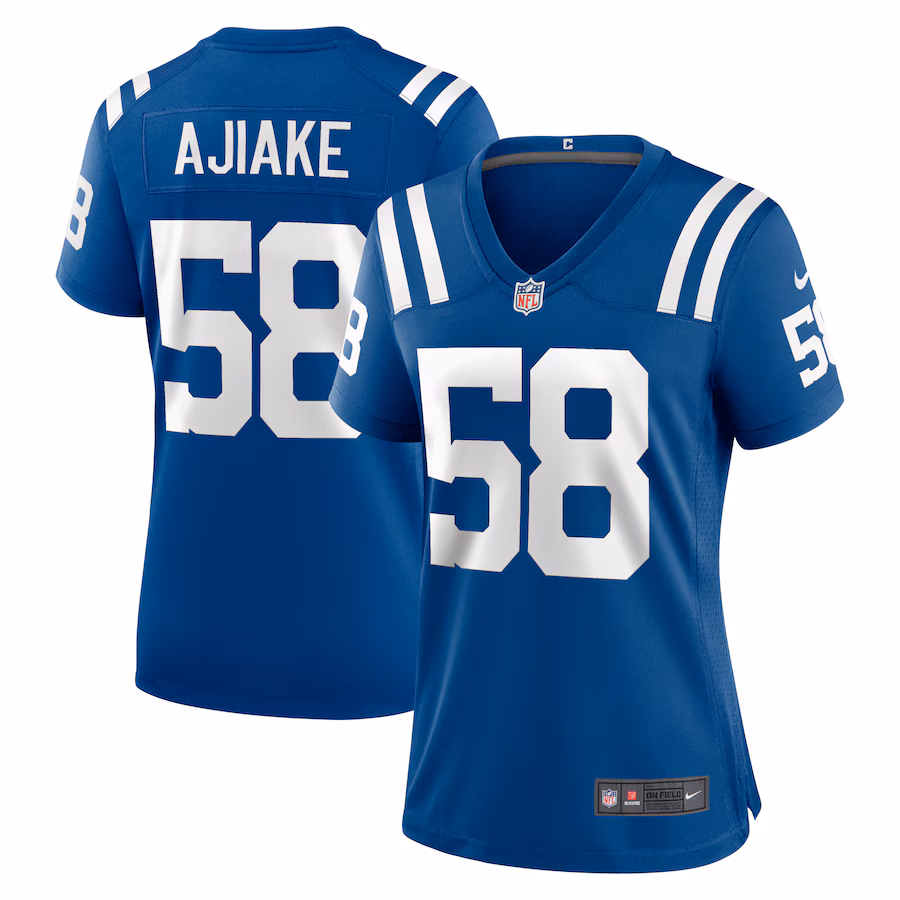 Women's Indianapolis Colts Austin Ajiake Nike  Royal Game Jersey - Puhuasuan
