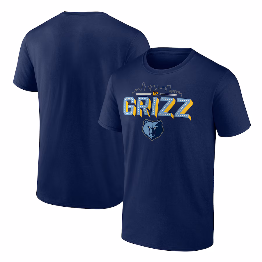 Men's Memphis Grizzlies Navy Tip-Off T-Shirt - Puhuasuan