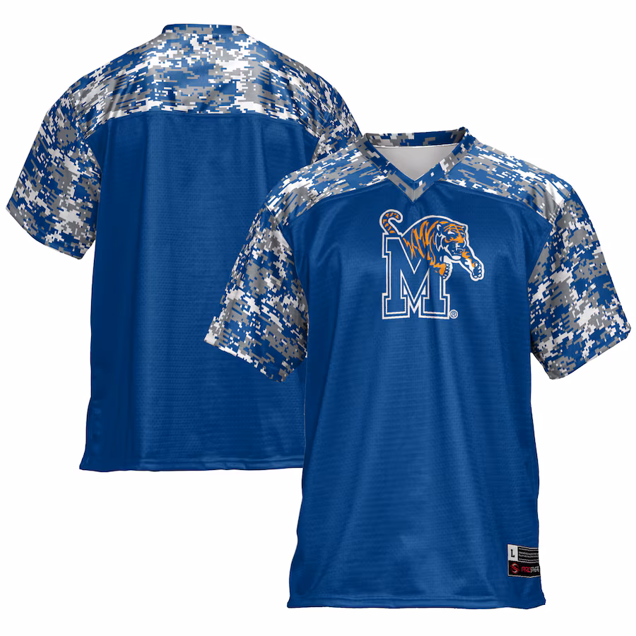 Men's GameDay Greats Royal Memphis Tigers Football Jersey - Puhuasuan
