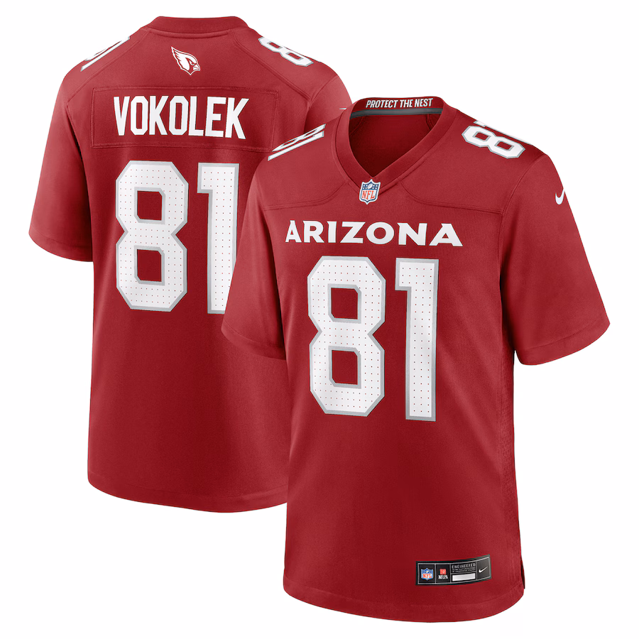 Men's Arizona Cardinals Travis Vokolek Nike Cardinal Team Game Jersey - Puhuasuan