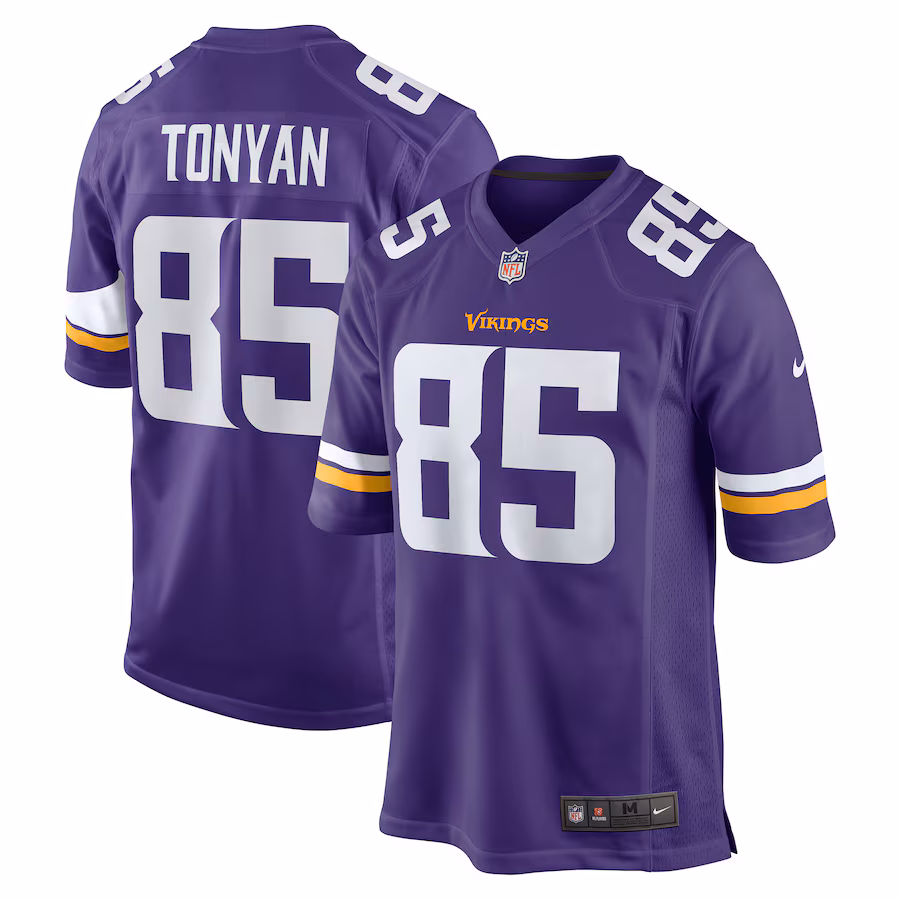 Men's Minnesota Vikings Robert Tonyan Nike Purple Team Game Jersey - Puhuasuan