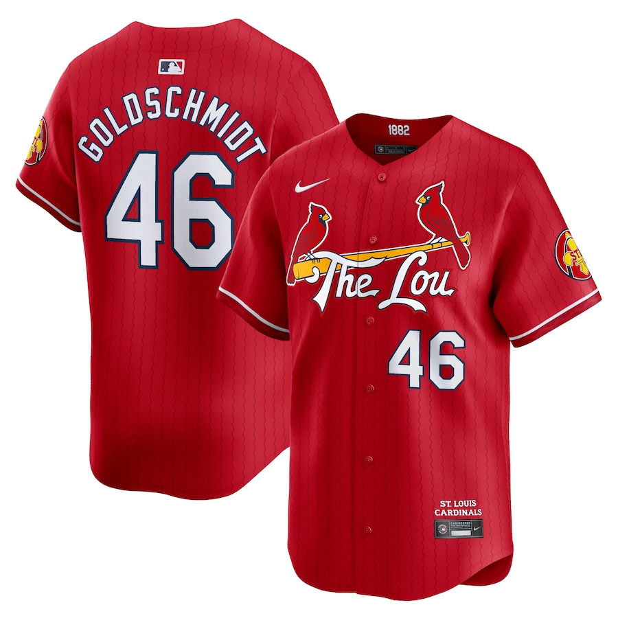 Men's St. Louis Cardinals Paul Goldschmidt Nike Red 2024 City Connect Limited Player Jersey - Puhuasuan