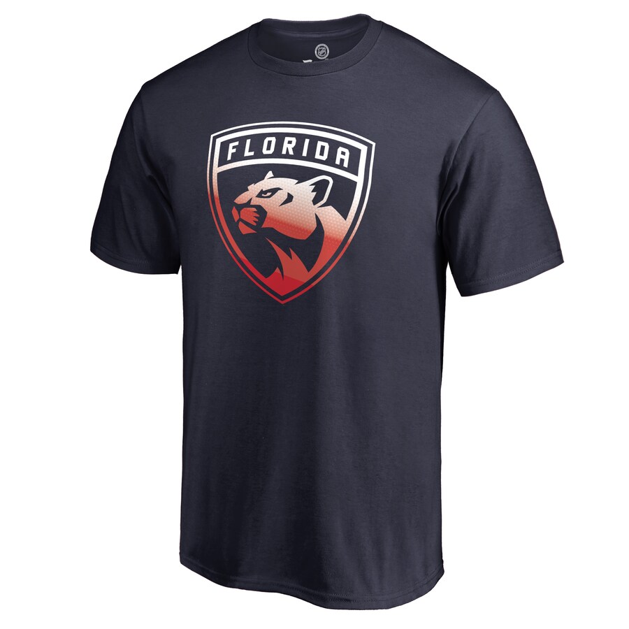 Men's Florida Panthers Navy Gradient Logo T-Shirt - Puhuasuan