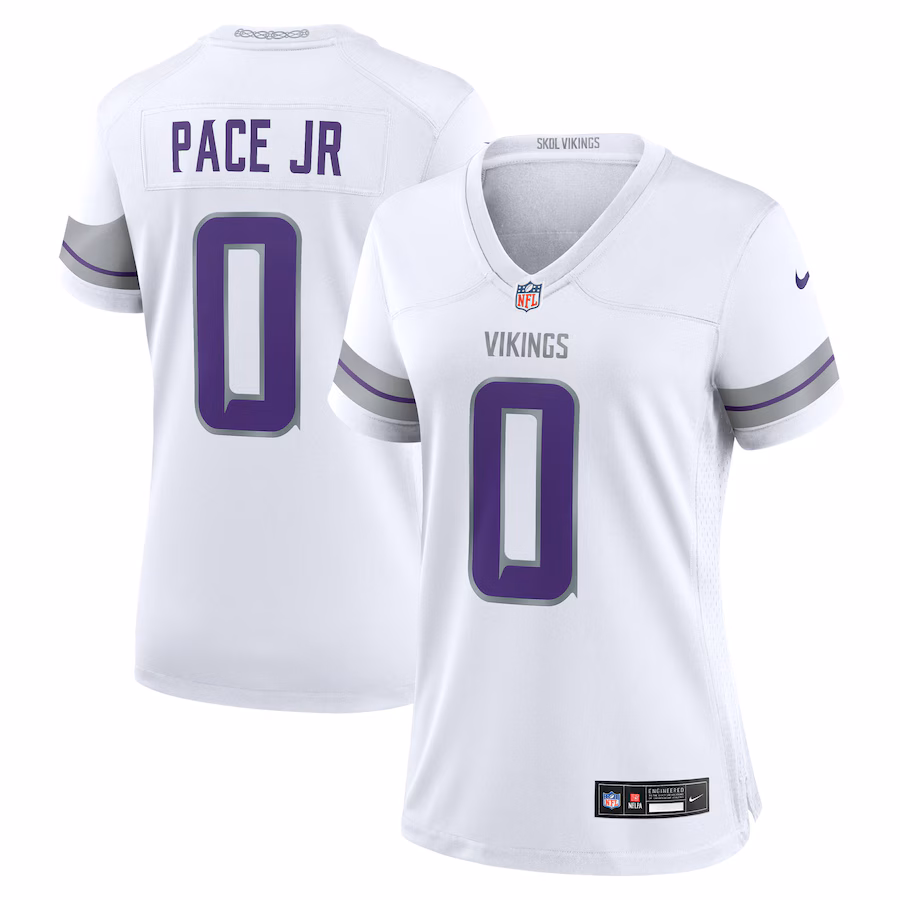 Women's Minnesota Vikings Ivan Pace Jr Nike White Alternate Game Player Jersey - Puhuasuan