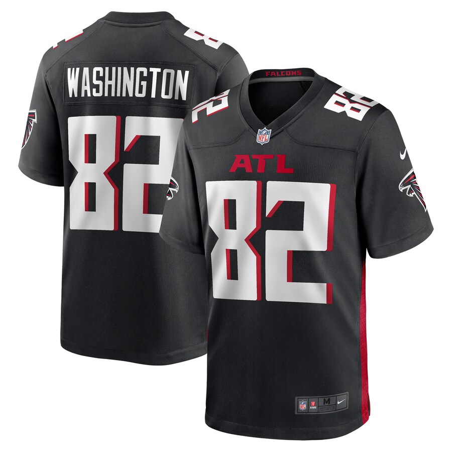 Men's Atlanta Falcons Casey Washington Nike Black Team Game Jersey - Puhuasuan
