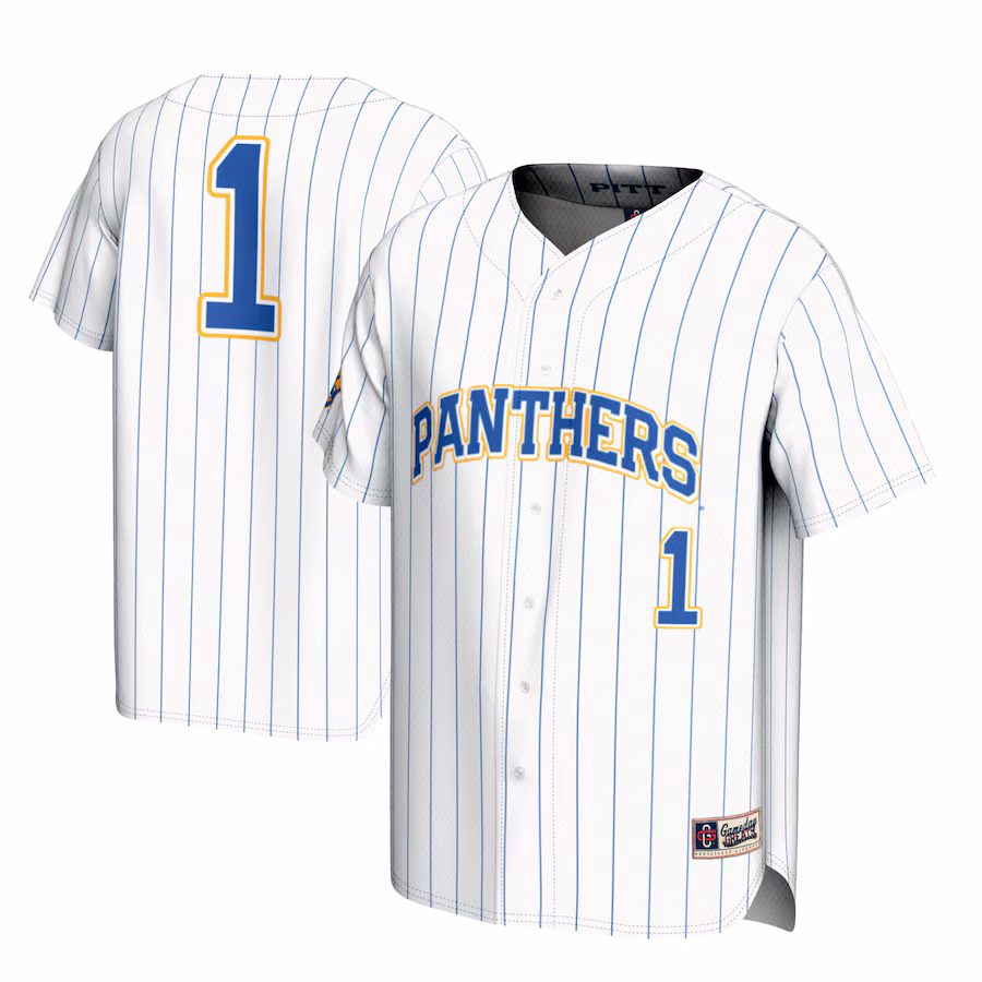 Youth GameDay Greats #1 White Pitt Panthers Lightweight Baseball Jersey - Puhuasuan