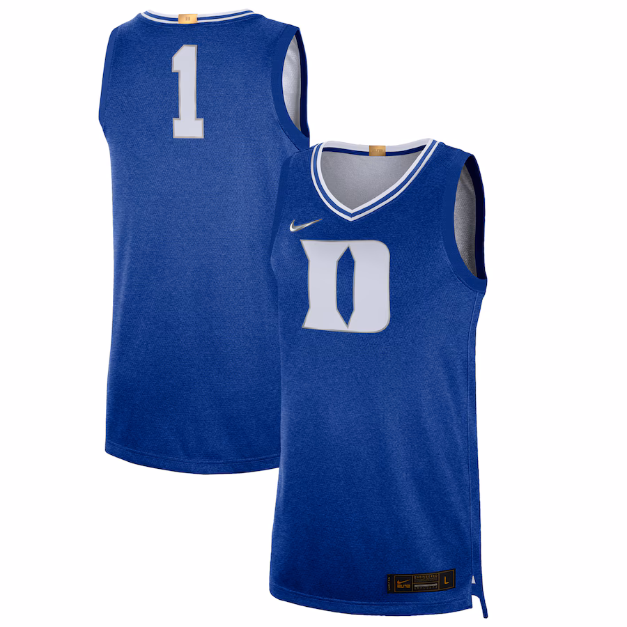 Men's Nike #1 Royal Duke Blue Devils 100th Anniversary Rivalry Limited Basketball Jersey - Puhuasuan