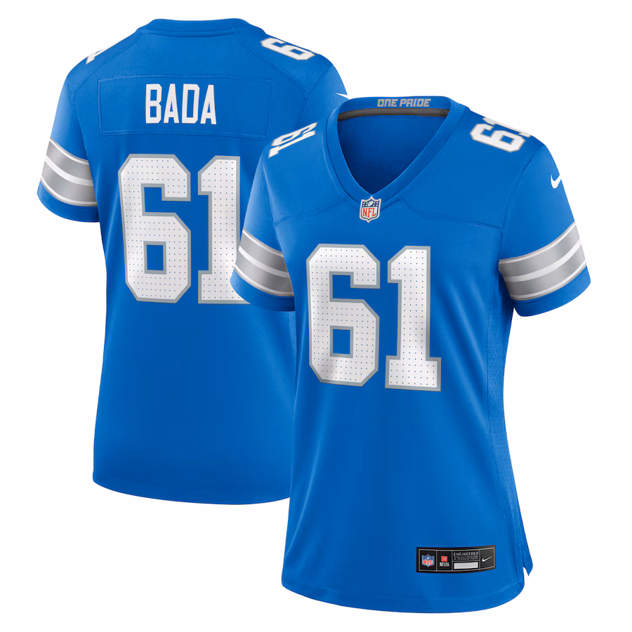 Women's Detroit Lions David Bada Nike Blue Team Game Jersey - Puhuasuan