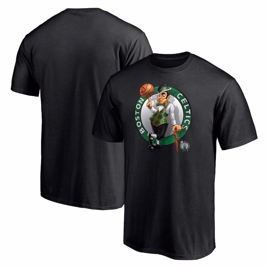 Men's Boston Celtics  Black Midnight Mascot T-Shirt - Puhuasuan