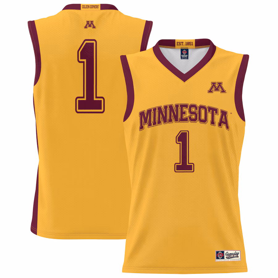 Youth GameDay Greats #1 Gold Minnesota Golden Gophers Lightweight Basketball Jersey - Puhuasuan