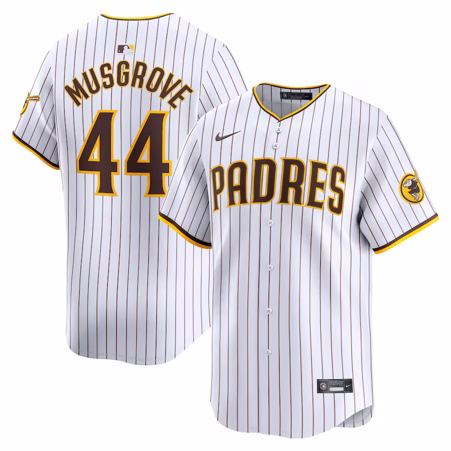 Men's San Diego Padres Joe Musgrove Nike White Home Limited Player Jersey - Puhuasuan
