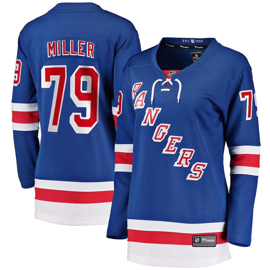 Women's New York Rangers K'Andre Miller Fanatics Blue Home Breakaway Jersey - Puhuasuan