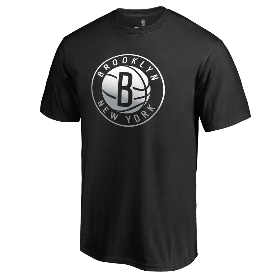 Men's Brooklyn Nets Black Gradient Logo T-Shirt - Puhuasuan