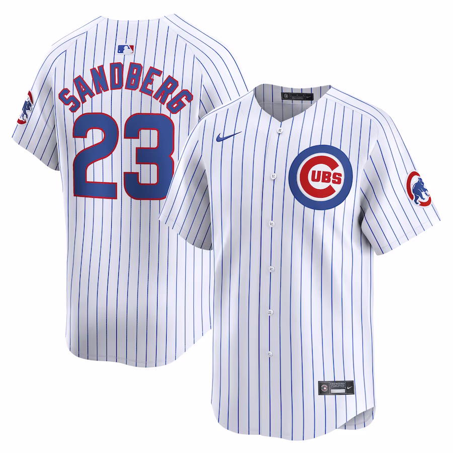 Men's Chicago Cubs Ryne Sandberg Nike White Home Limited Player Jersey - Puhuasuan