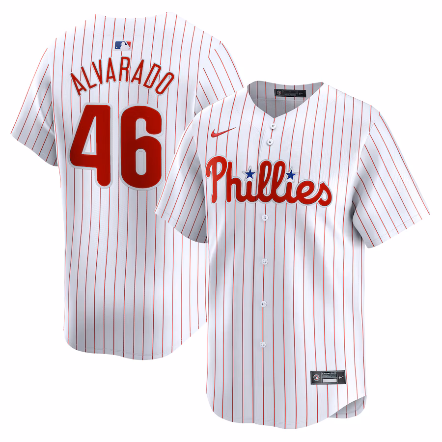 Men's Philadelphia Phillies Jose Alvarado Nike White Home Limited Player Jersey - Puhuasuan
