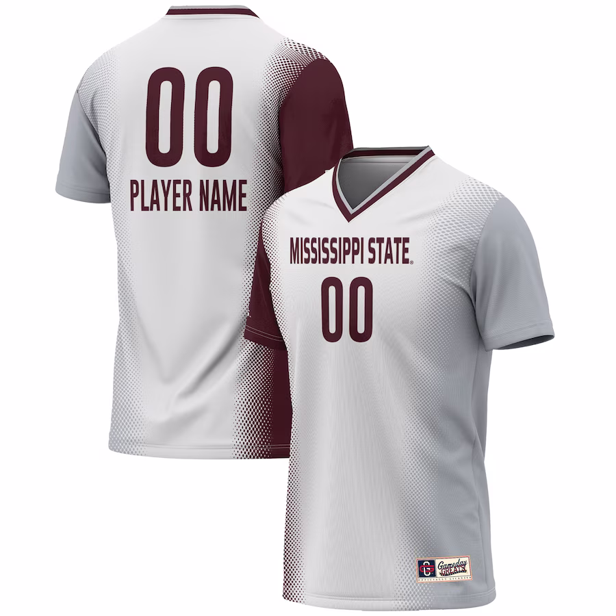 Mississippi State Bulldogs GameDay Greats Youth NIL Pick-A-Player Lightweight Women's Soccer Jersey - White - Puhuasuan