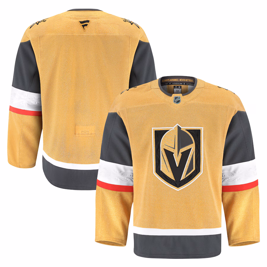 Men's Vegas Golden Knights Fanatics Gold Home Authentic Pro Jersey - Puhuasuan
