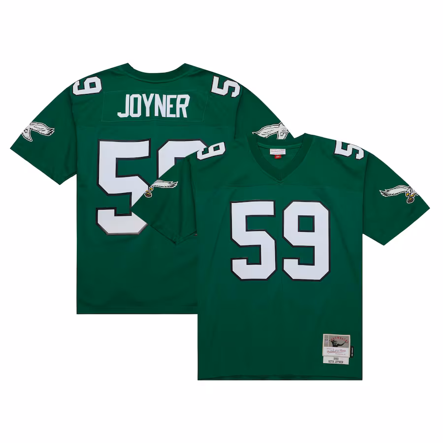Men's Philadelphia Eagles Seth Joyner Mitchell & Ness Kelly Green Legacy Replica Jersey - Puhuasuan
