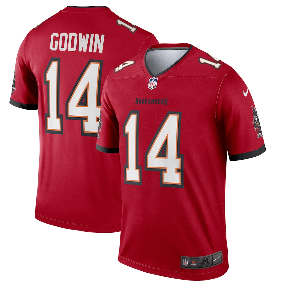 Men's Tampa Bay Buccaneers Chris Godwin Nike Red Team Legend Player Performance Top - Puhuasuan
