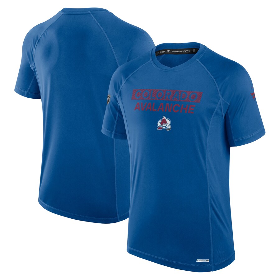 Men's Colorado Avalanche Fanatics Blue Authentic Pro Rink Tech T-Shirt - Puhuasuan