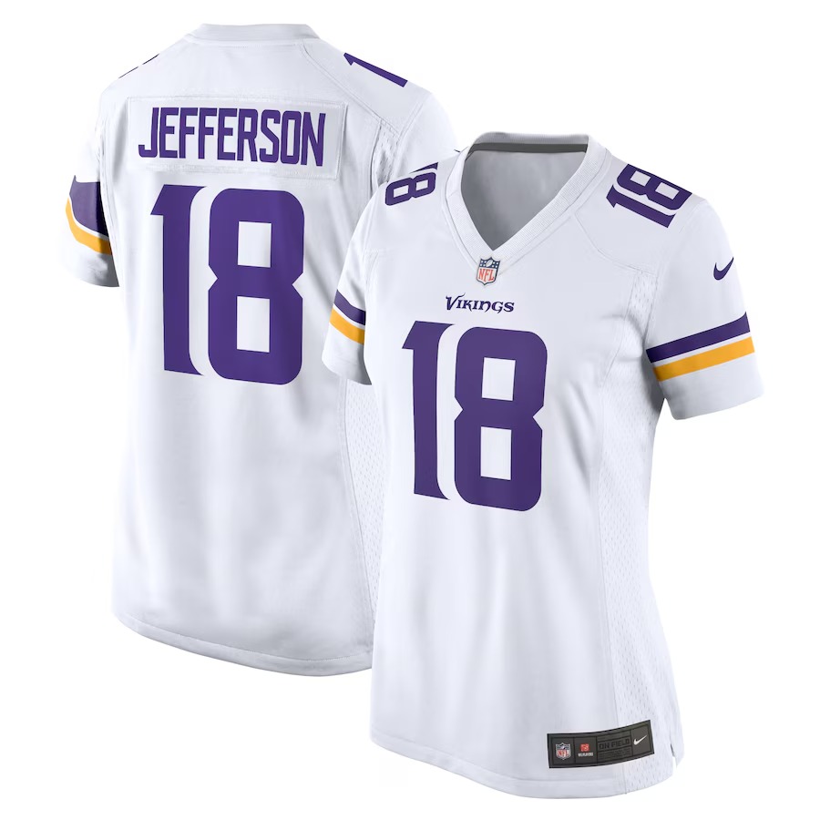 Women's Minnesota Vikings Justin Jefferson Nike White Game Jersey - Puhuasuan