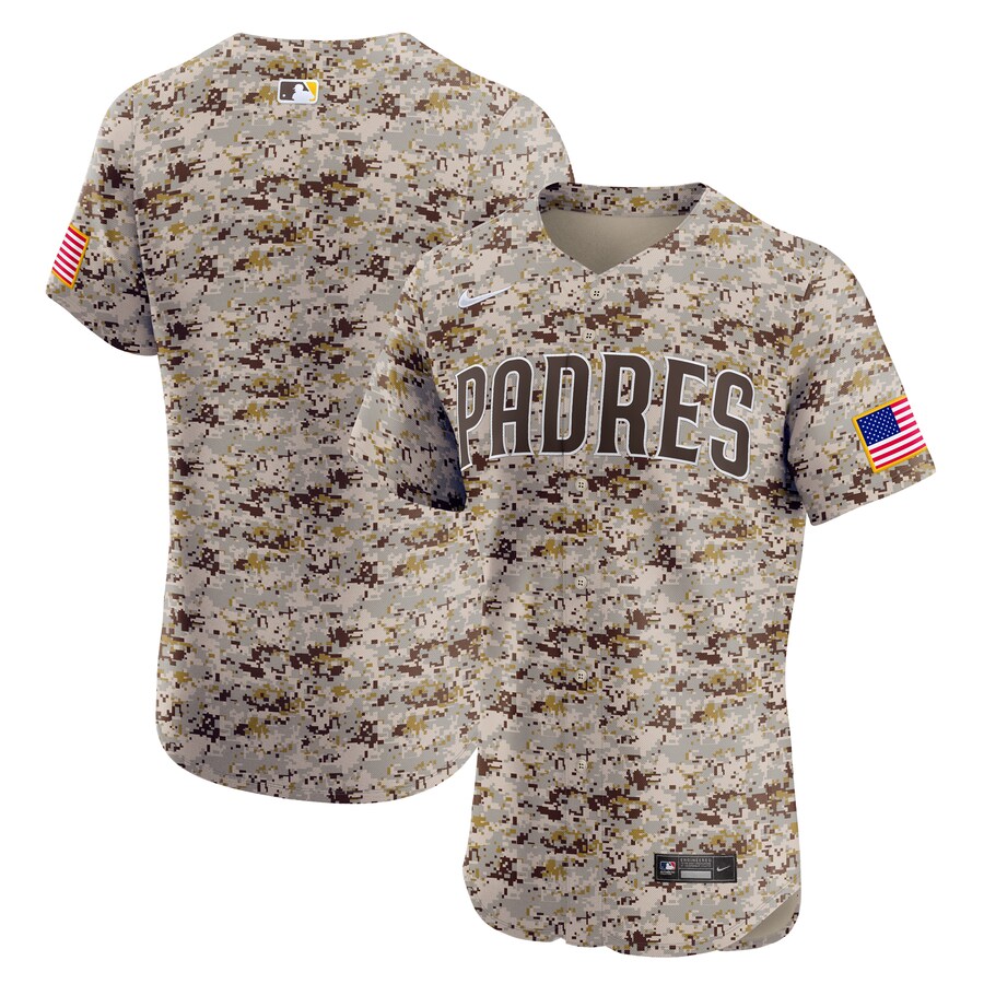 Men's San Diego Padres Nike Brown Alternate Vapor Premier Elite Patch Jersey - Puhuasuan