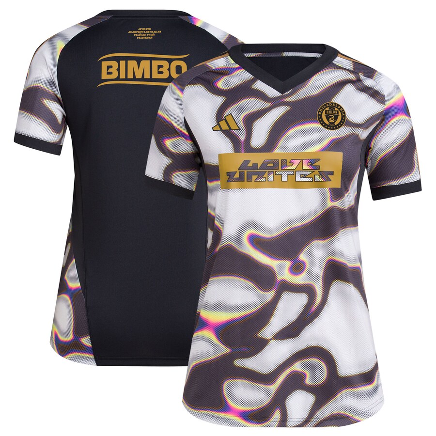Women's Philadelphia Union adidas Black 2024 Pride Pre-Match Top - Puhuasuan