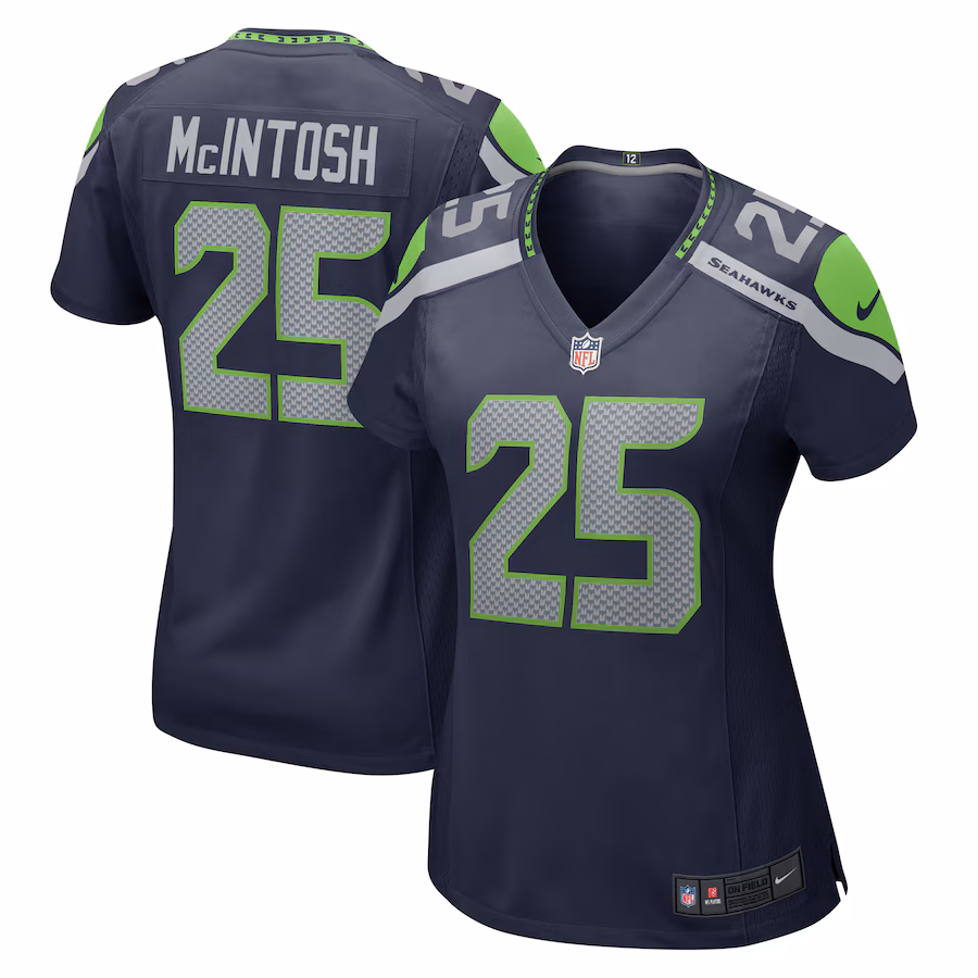 Women's Seattle Seahawks Kenny McIntosh Nike College Navy  Game Jersey - Puhuasuan