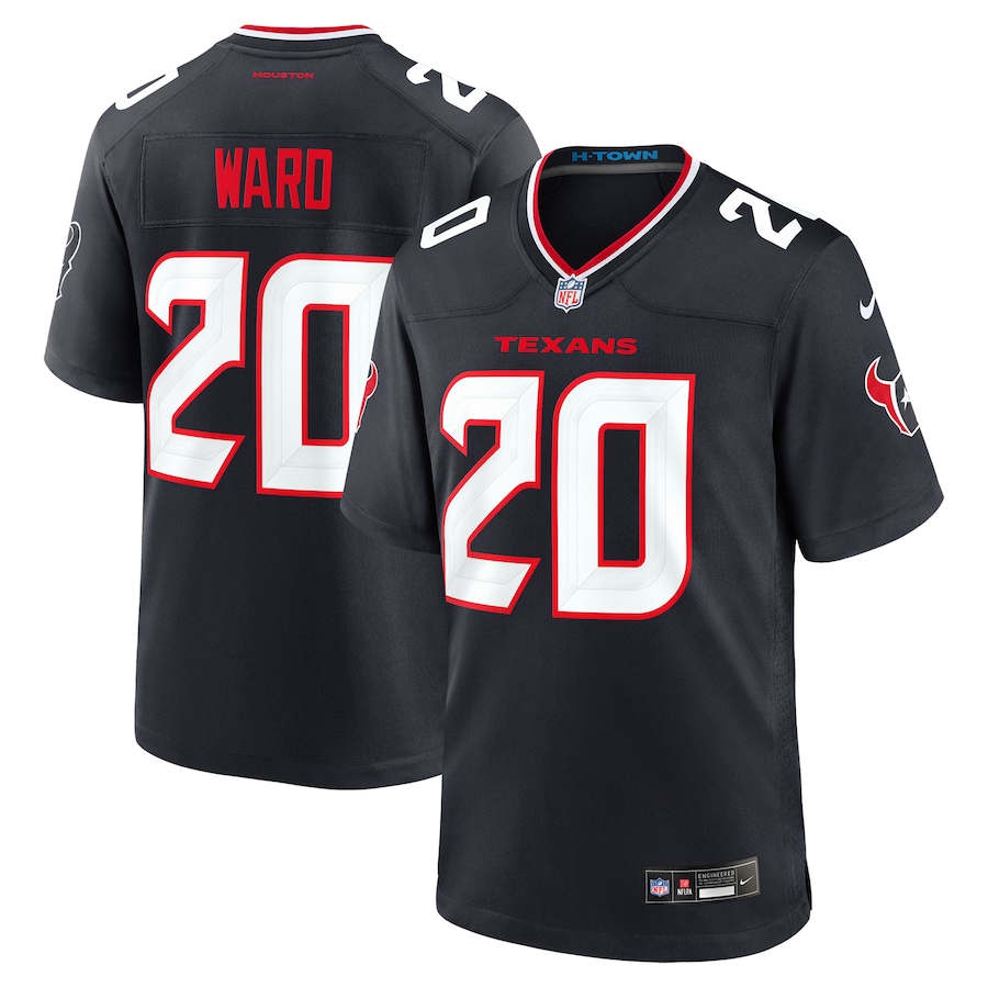 Men's Houston Texans Jimmie Ward Nike Navy Team Game Jersey - Puhuasuan