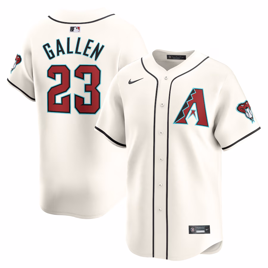 Men's Arizona Diamondbacks Zac Gallen Nike White Home Limited Player Jersey - Puhuasuan