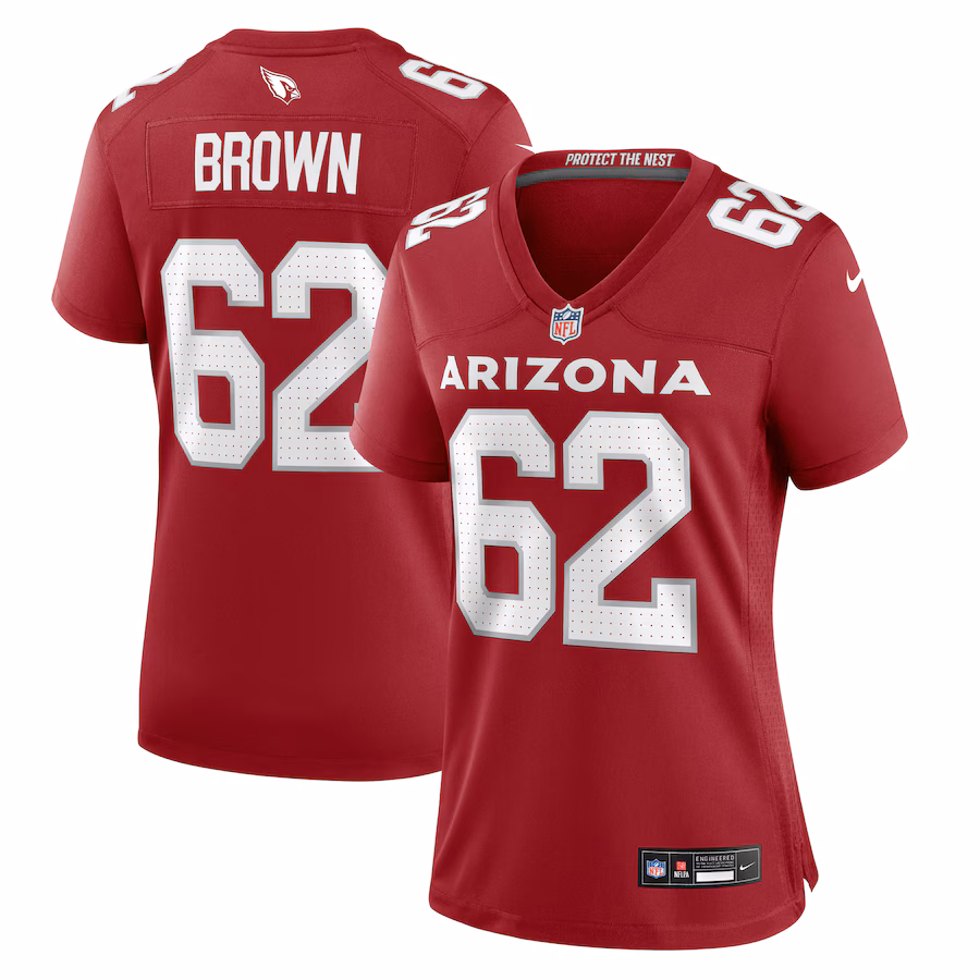 Women's Arizona Cardinals Evan Brown Nike Cardinal Game Jersey - Puhuasuan
