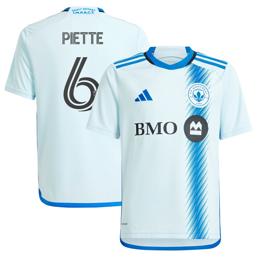 Youth CF Montreal Samuel Piette adidas Light Blue 2024 La Main Replica Player Jersey - Puhuasuan