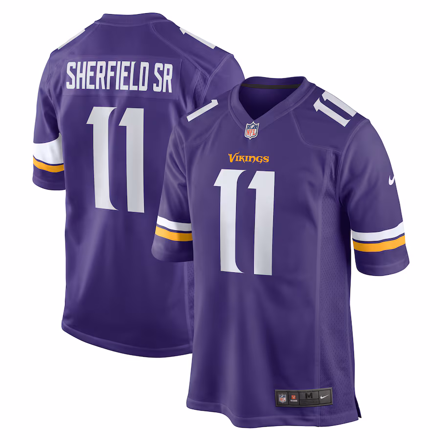 Men's Minnesota Vikings Trent Sherfield Sr. Nike  Purple Game Jersey - Puhuasuan